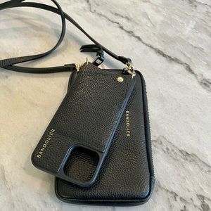 Bandolier Emma Set for iPhone 12/12 Pro, Black/Gold